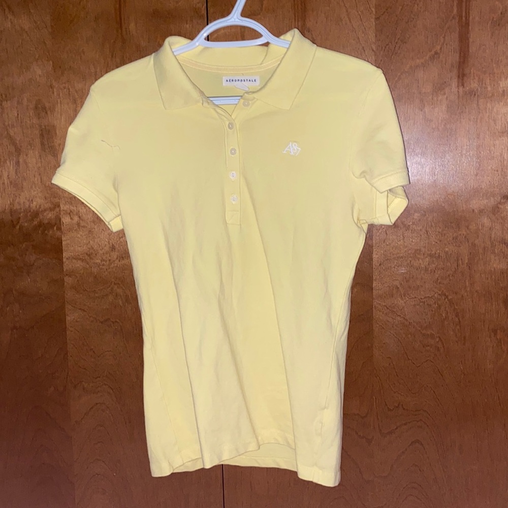 L Yellow Women’s Aeropostale Polo